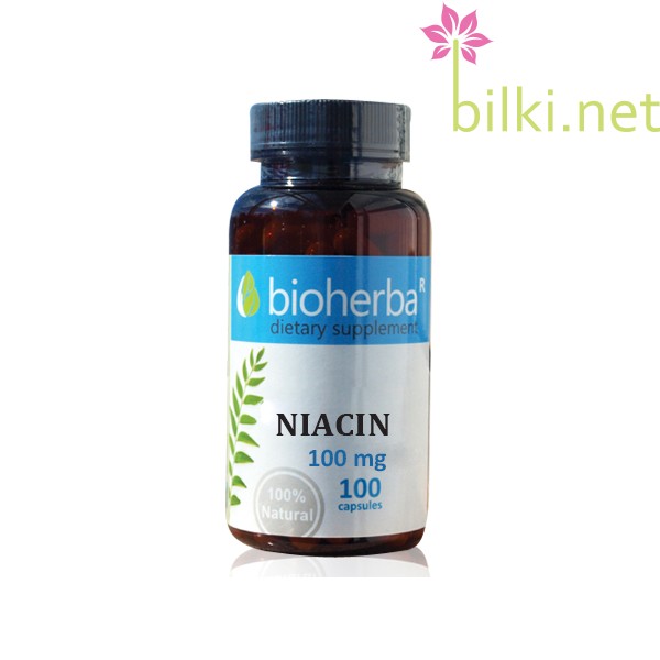 Ниацин, витамин В3, енергия, капсули, биохерба, храносмилане, нервна система, кожа, полови хормони, здравословен баланс