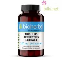 Бабини зъби екстракт, Tribulus terrestris, Bioherba, 300 мг, 60 капс., потентност, простата