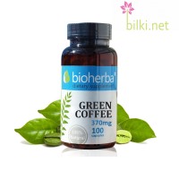 Зелено кафе за отслабване, Bioherba, 370 мг, 100 капс.