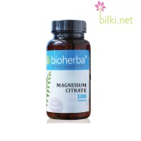 Магнезиев цитрат, Bioherba, 225 мг, 100 капсули