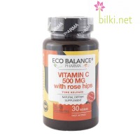 витамин C 500, eco balance, 30 капсули, vitamin c, витамин ц, еко баланс