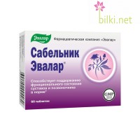 Сабелник, Евалар, 500 мг, 60 таблетки, блатен петолистник