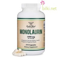 Монолаурин, Double Wood, 210 капсули, monolaurin, монолаурин капсули