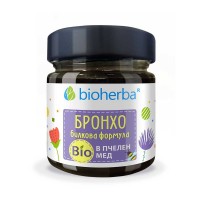Бронхо Билкова формула в Био Пчелен мед - при кашлица и секрети, Bioherba, 280 гр.