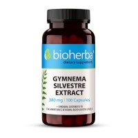 Гимнема Силвестре екстракт - висока кръвна захар и диабет, Bioherba, 380 мг, 100 капсули