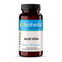 Алое Вера - при запек и детокс, Bioherba, 25 мг, 100 капс.