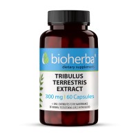Бабини зъби екстракт, Tribulus terrestris, Bioherba, 300 мг, 60 капсули, потентност, простата