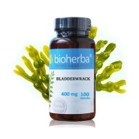 Мехурчесто водорасло - натурален йод, за щитовидна жлеза, Bioherba, 400 мг, 100 капс.