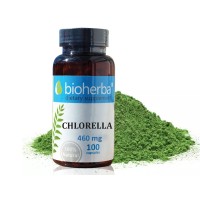 Хлорела - детоксикация, Bioherba, 460 мг, 100 капс.