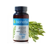 Шатавари екстракт, хормонален баланс за жени, Bioherba, 550 мг, 100 капсули