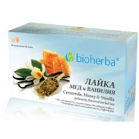 Чай Лайка, Мед и Ванилия - ароматен и релаксиращ, Bioherba, 20 филтъра