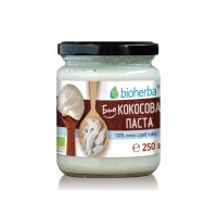 Био Кокосова паста - 100% смлян био суров кокос, Bioherba, 250 гр.