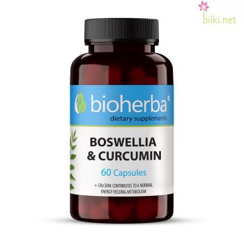 БОСВЕЛИЯ И КУРКУМИН, Boswellia and Curcumin, 60 капсули,биохерба