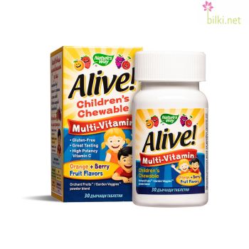 Alive Мултивитамини за деца 30 дъвчащи табл