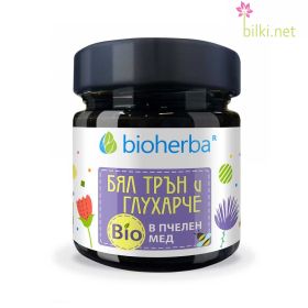 Бял трън и Глухарче в Био Пчелен мед, Bioherba, 280 грама, биохерба, детокс черен дроб