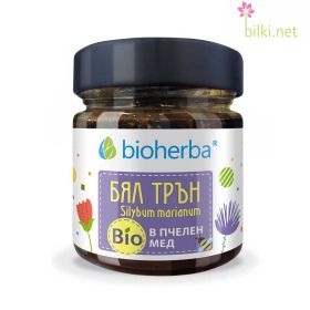 Бял трън в Био Пчелен мед, Bioherba, 280 грама, биохерба