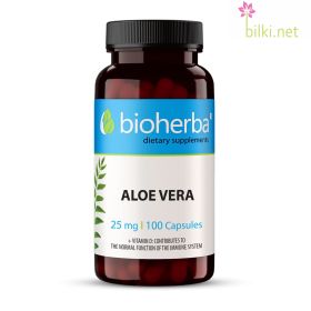 Алое Вера, Bioherba, 25 мг, 100 капсули