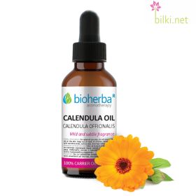 calendula oil, carrier oil, cosmetic oil, bioherba, базово масло от невен, базово масло, невен, козметично масло, биохерба