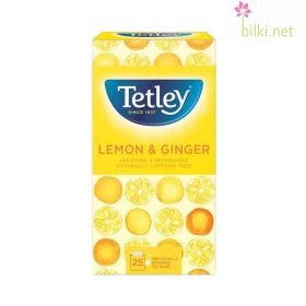 джинджифил  лимон, чай, филтър, пакетче, тетли, tetley, ginger, lemon, tea